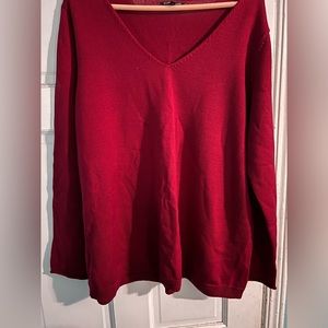 Eileen Fisher Red Wool Tunic Sweater XL